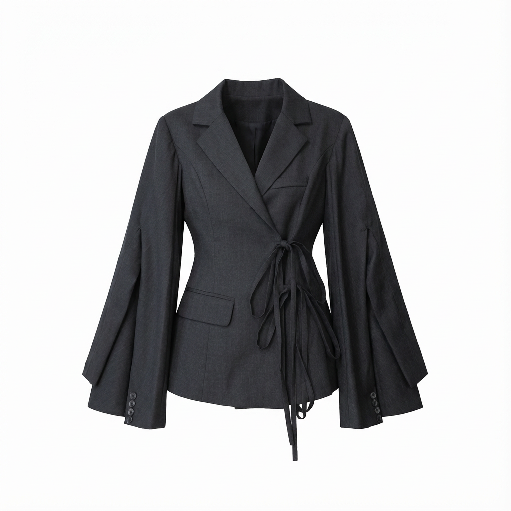 Six Sleeve Wool Blazer