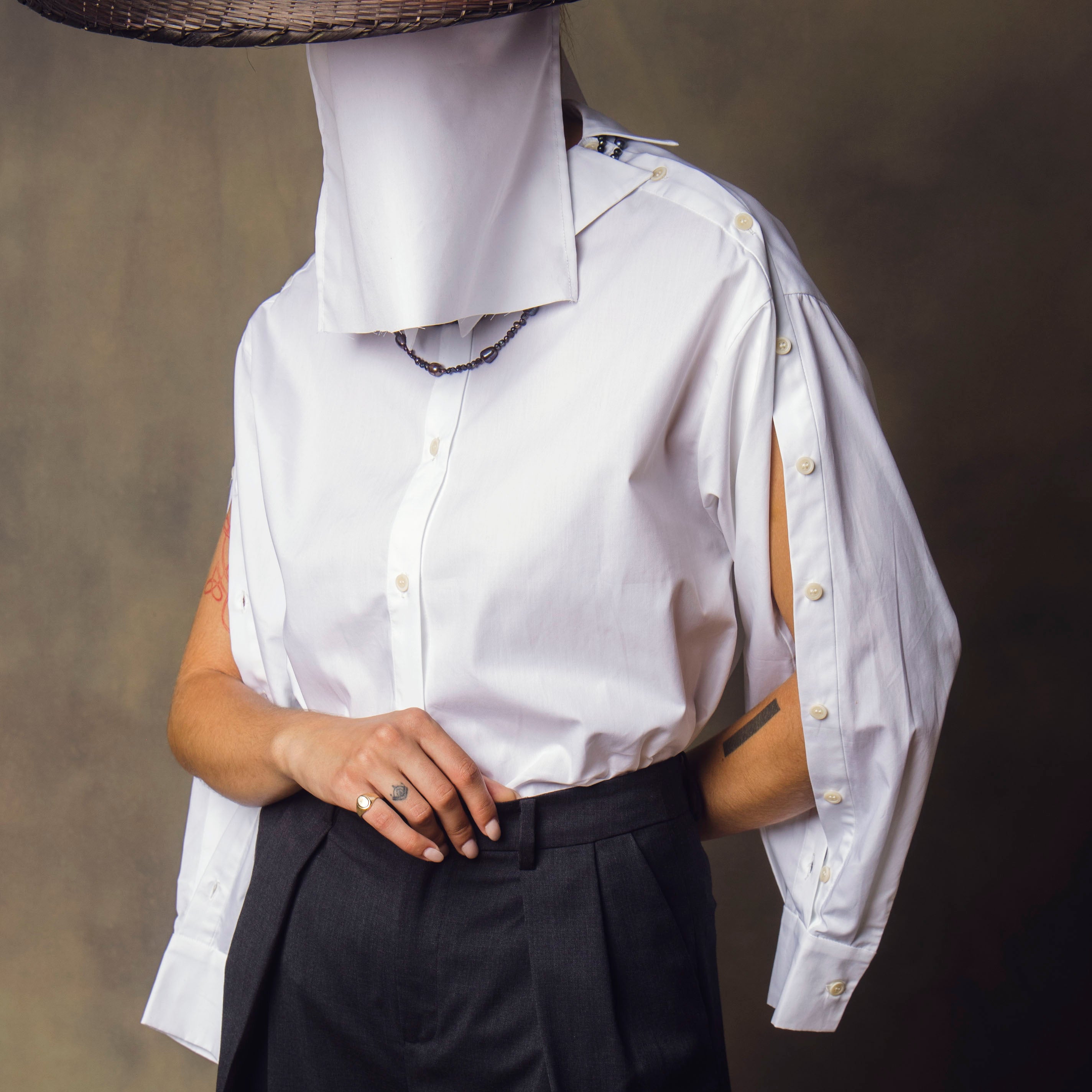 Three Faces Cotton Poplin Shirt