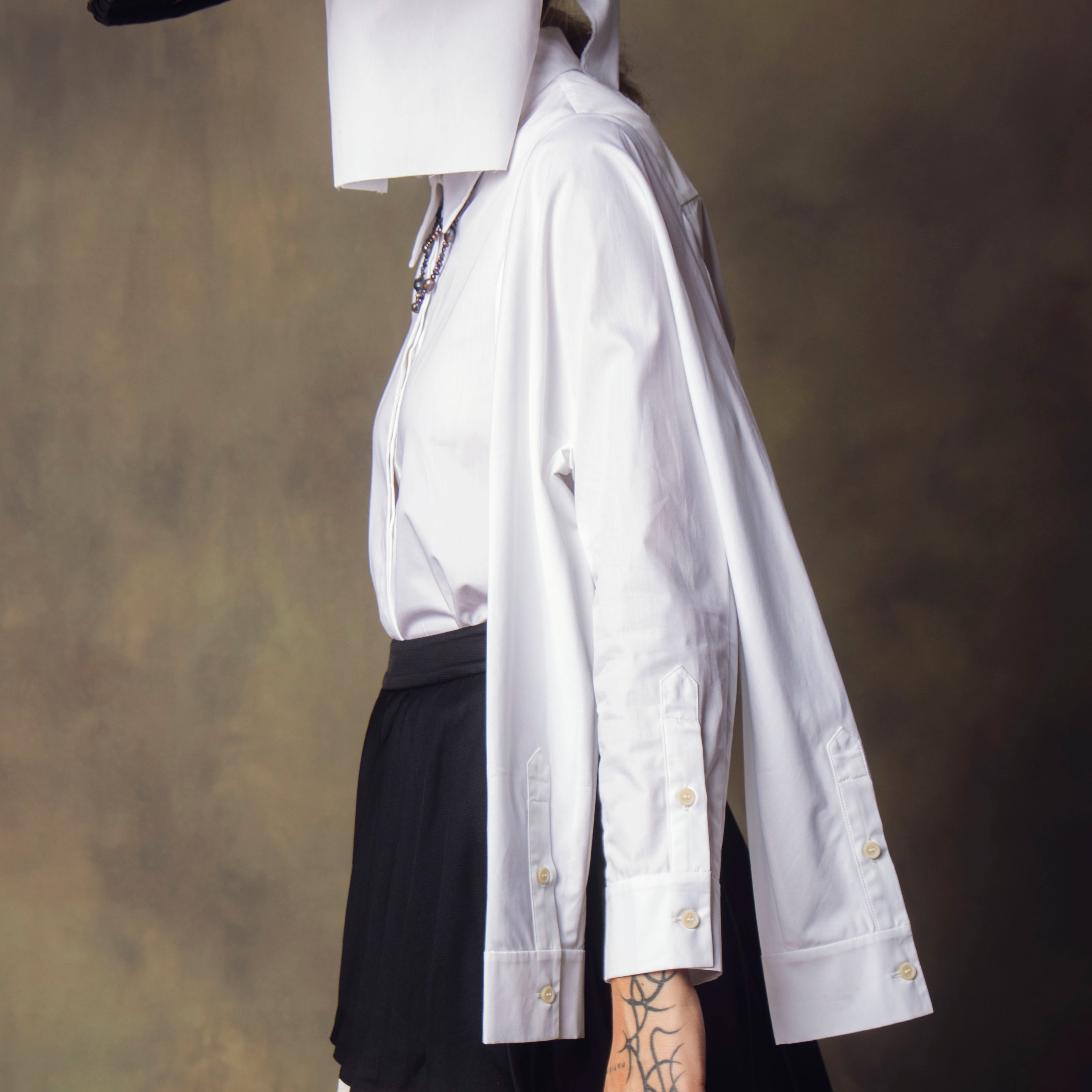 Six Sleeve Cotton Poplin Shirt