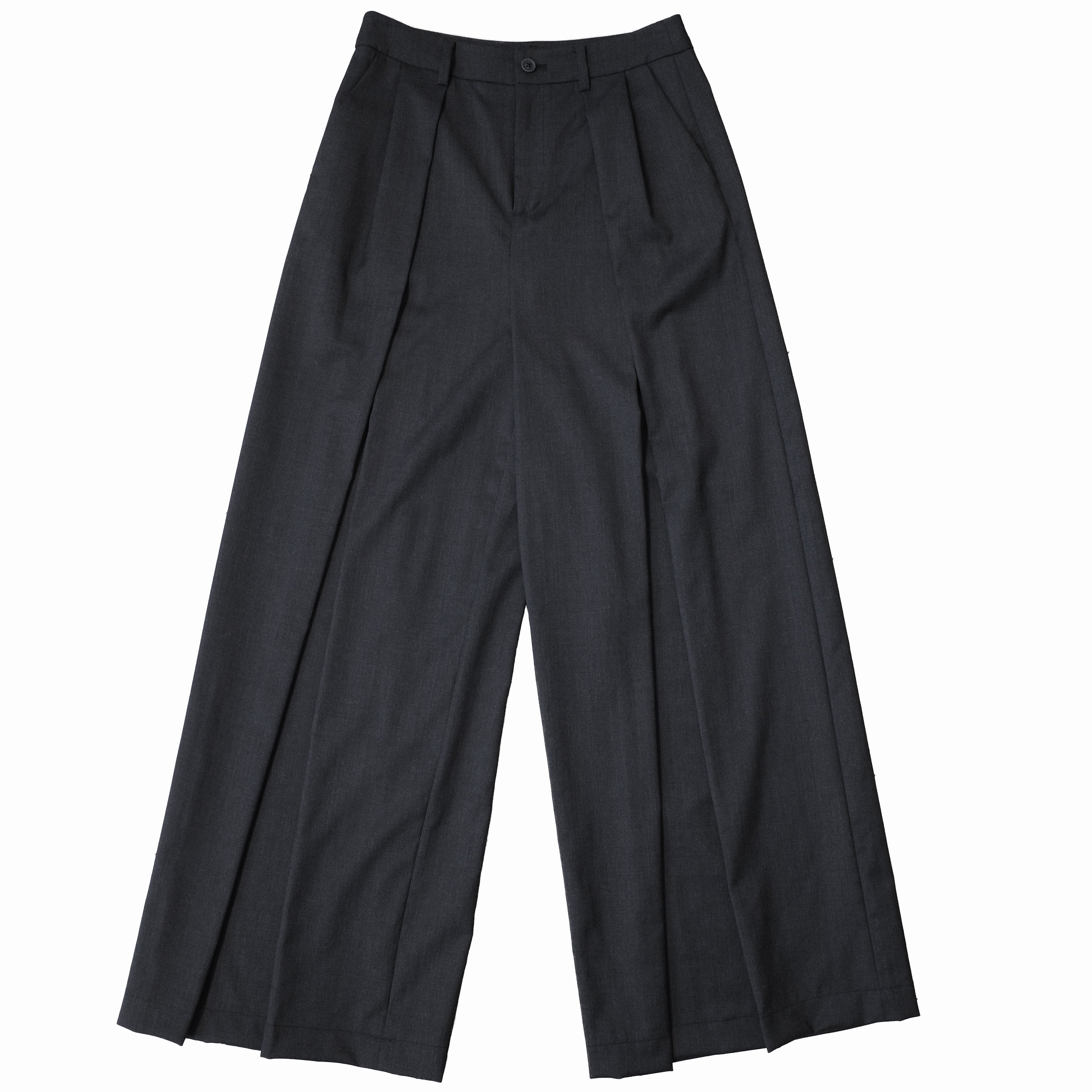 Twisted Pleats Wool Trouser