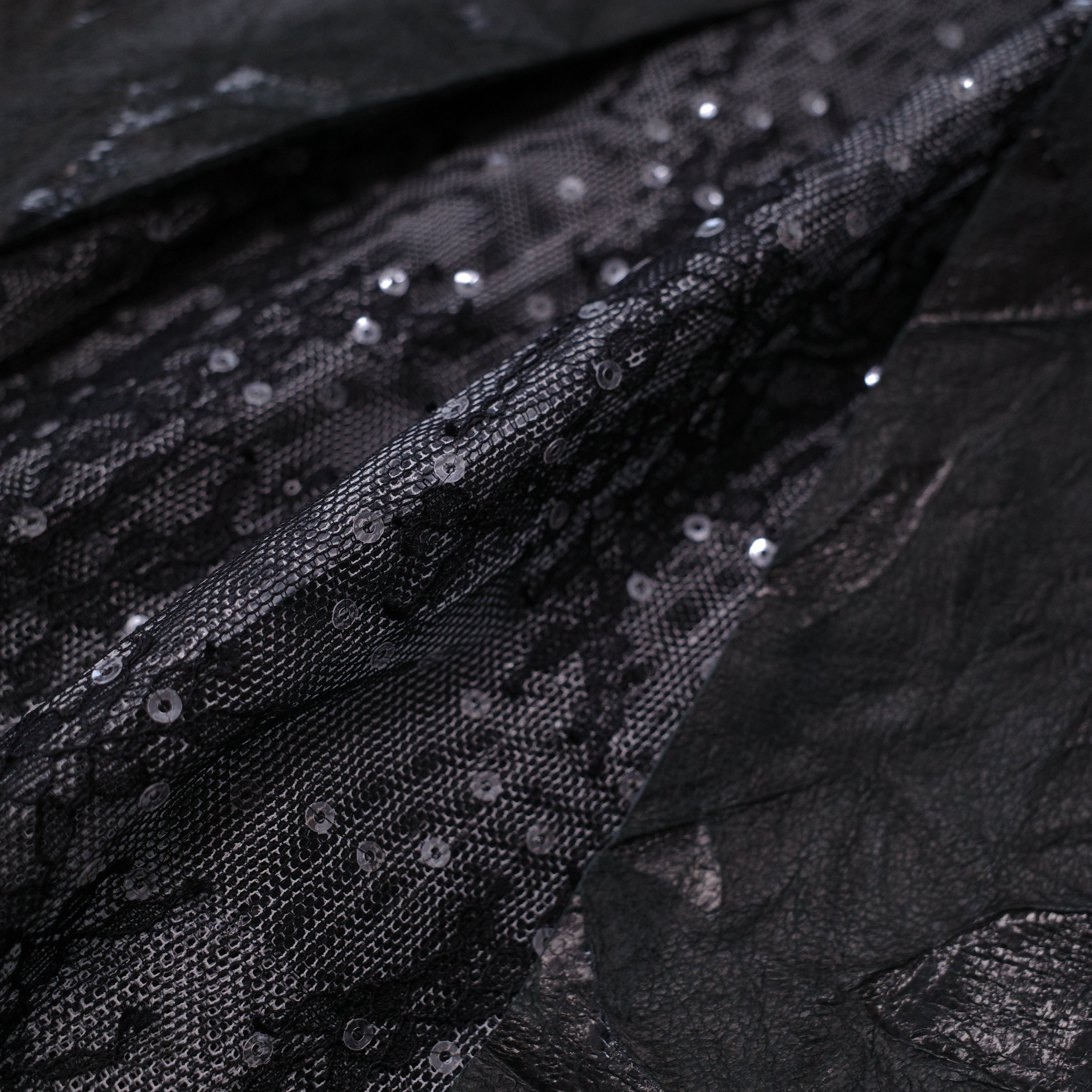 Crushed Leather Asymmetrical Dress