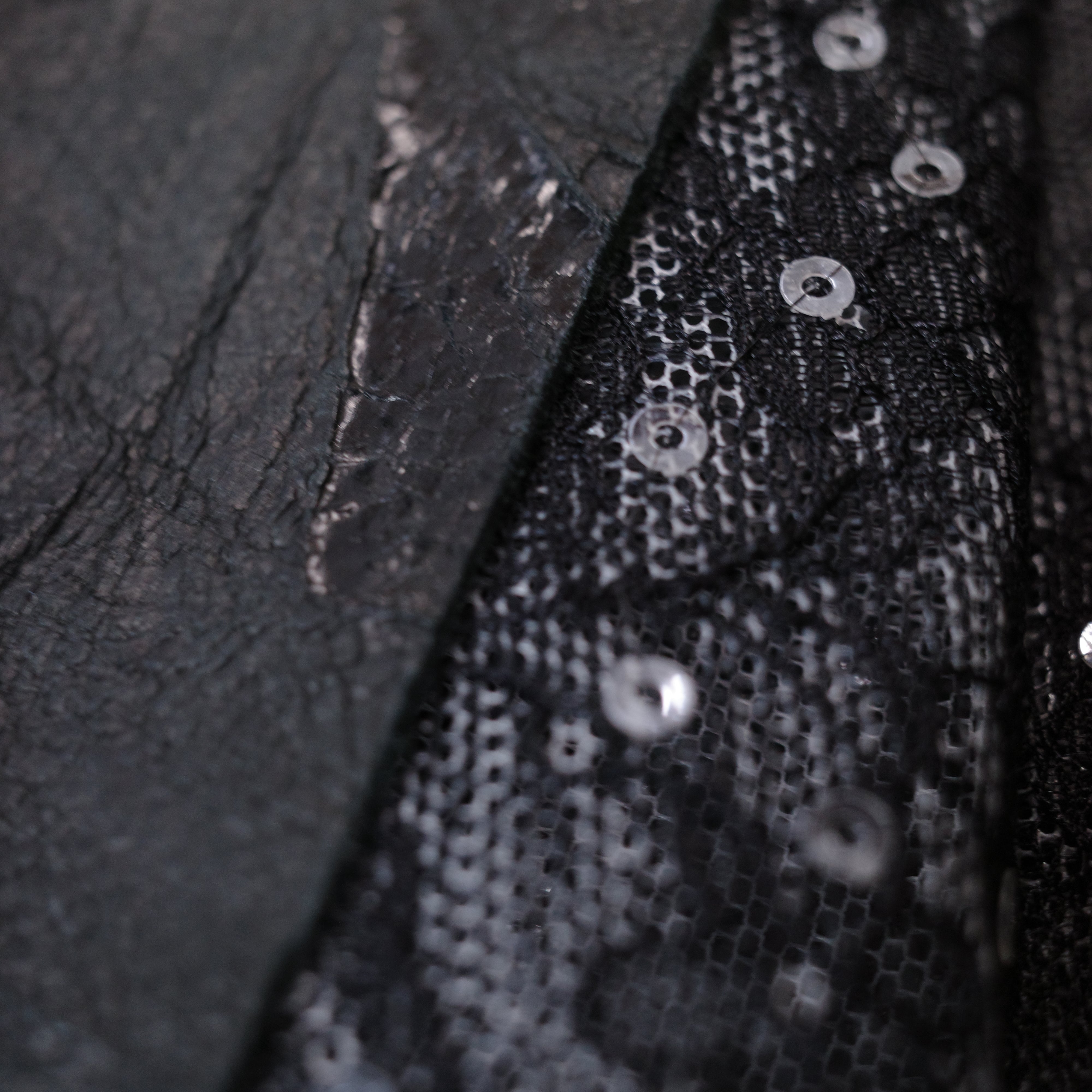Crushed Leather Asymmetrical Dress