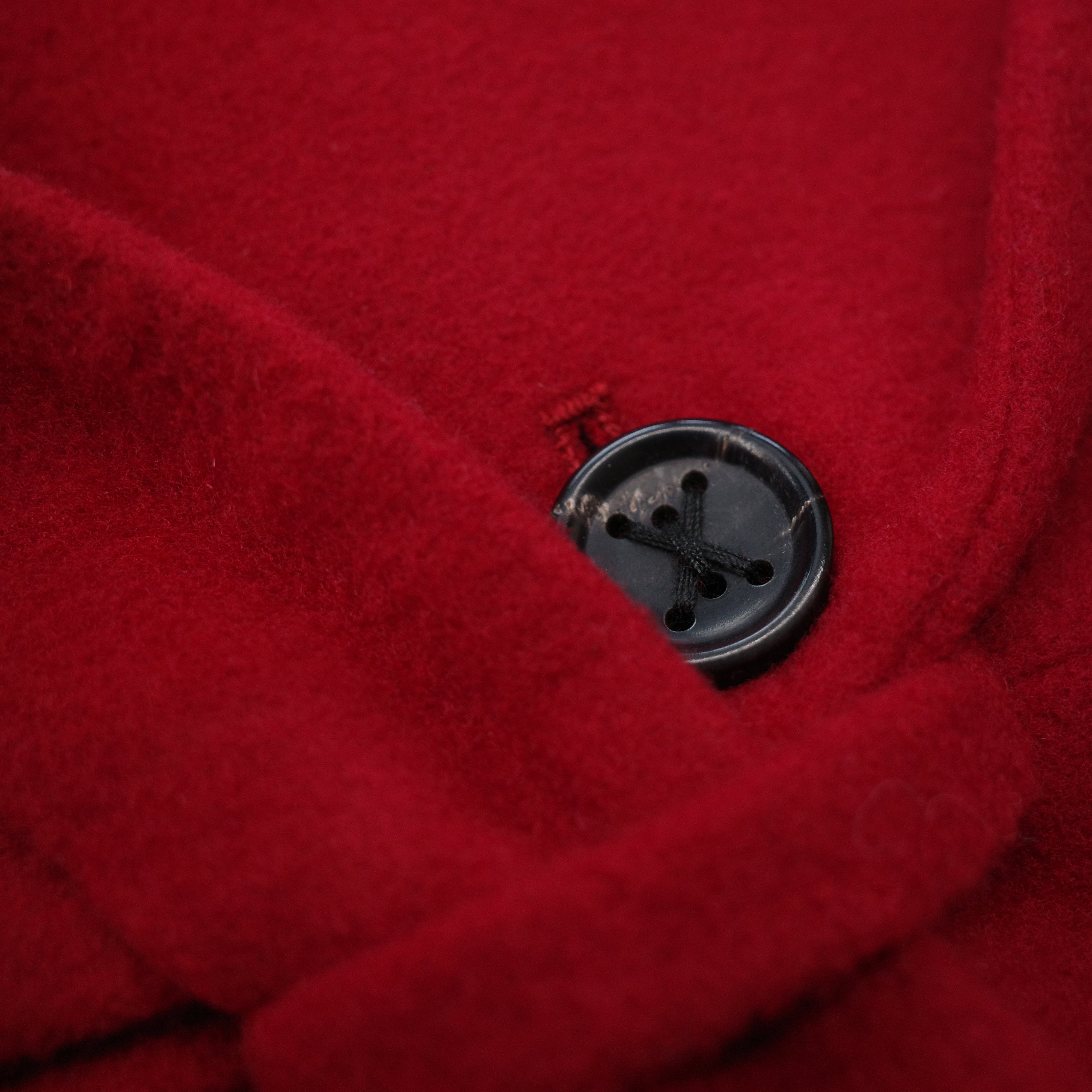 Draped Wool Coat Dress in Red