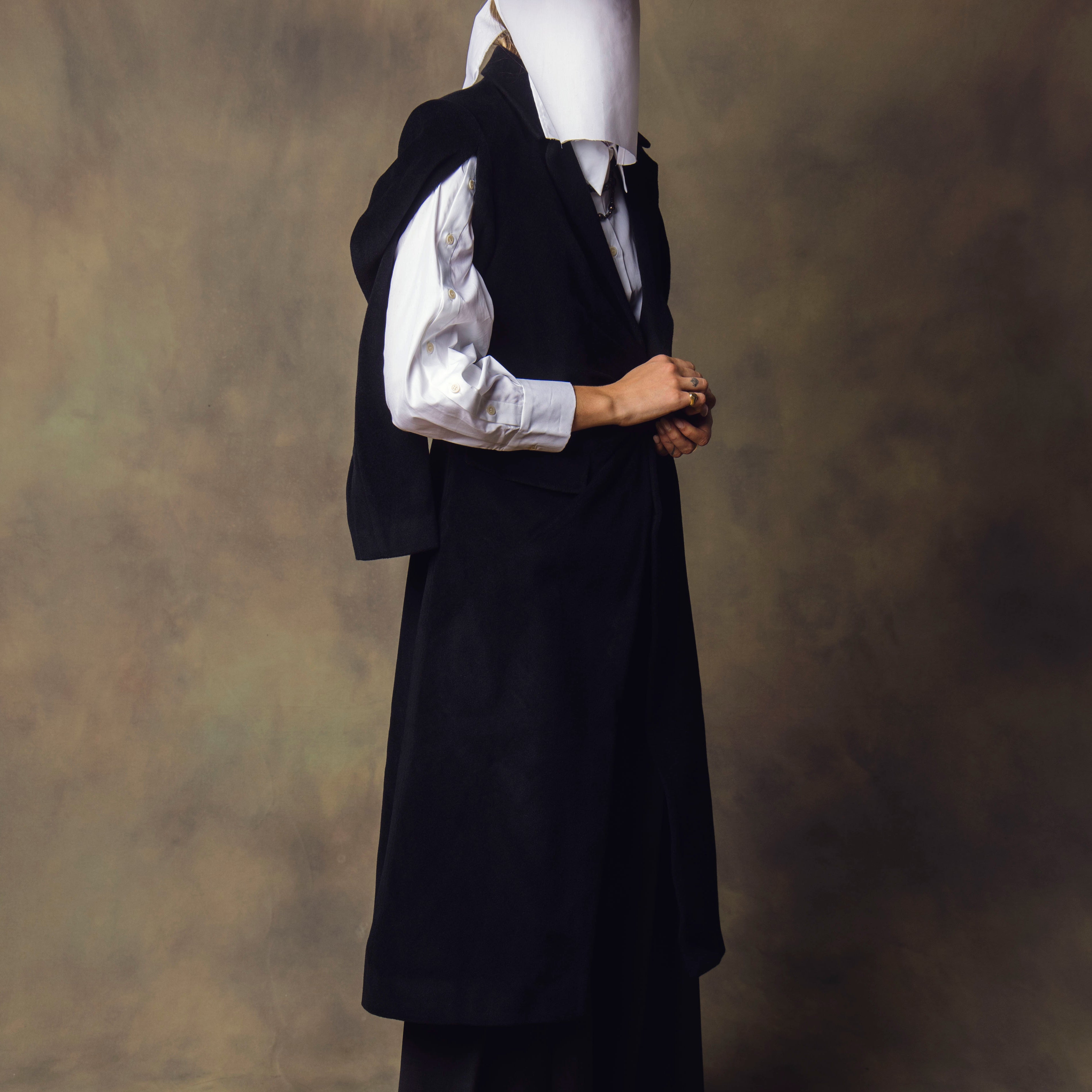 Slit Arm Wool Coat