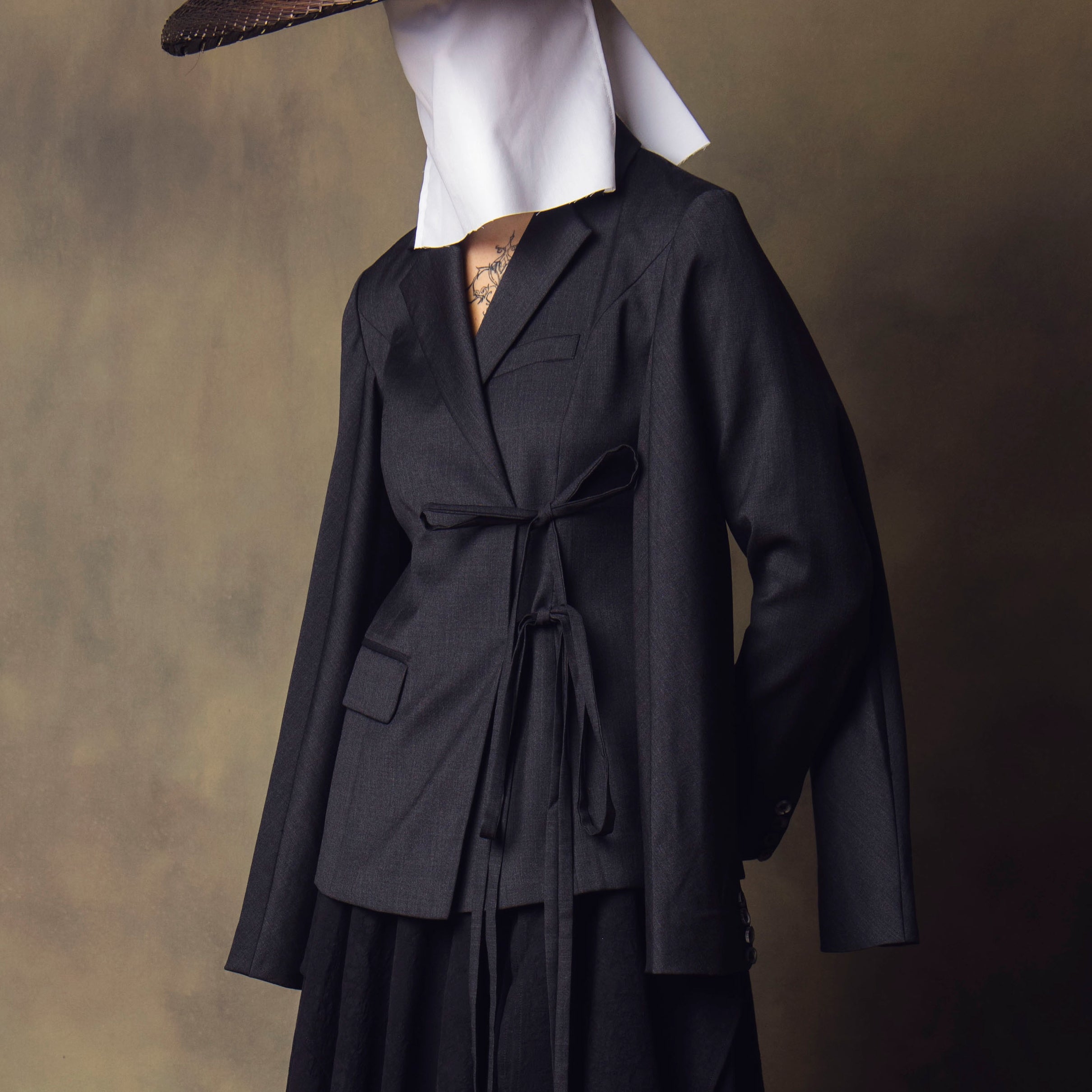 Six Sleeve Wool Blazer